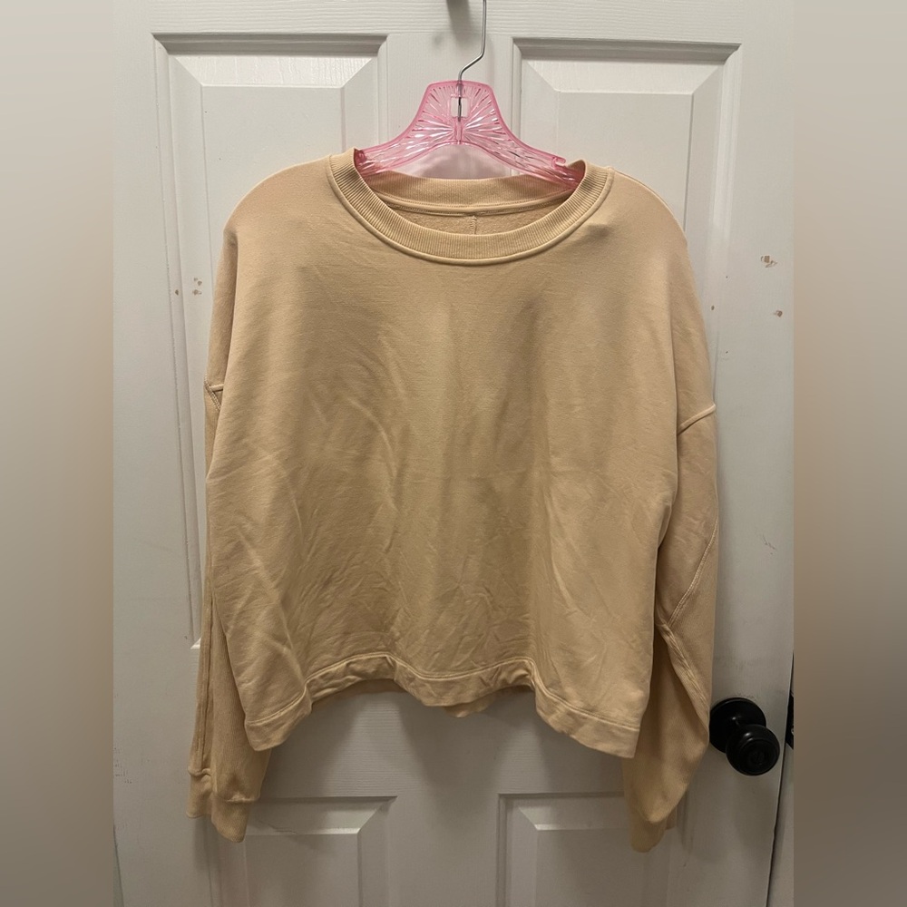 🍋 LIKE NEW Lululemon Modal Fleece Pullover in Prosecco - Sz 10 (?)